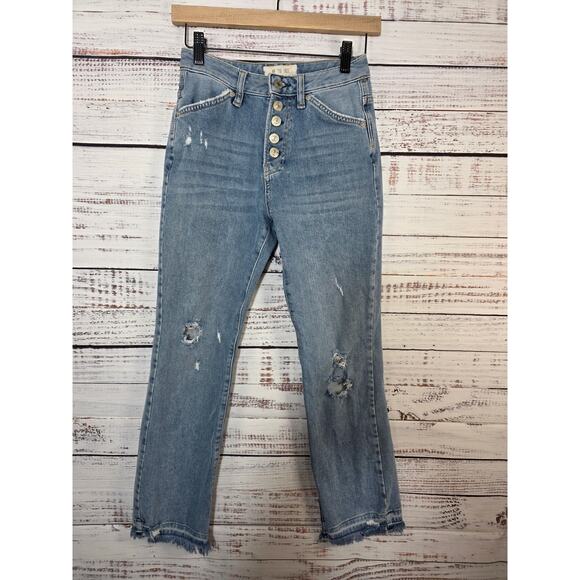 We The Free Denim - We The Free women's high rise raw hem jeans size 25